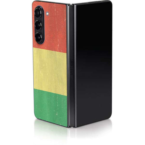 Bolivia Flag Distressed Galaxy Z Fold5 5G Skin